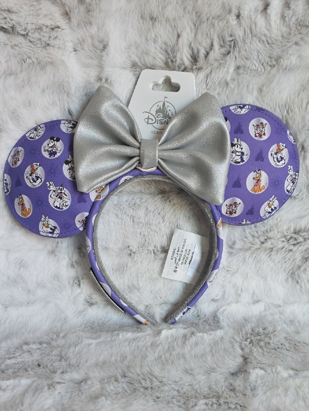 Purple and‎ Platinum Disney100 Ear Headband by Loungefly